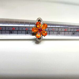 Orange Flower Ring